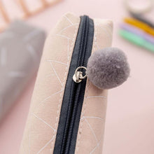 Load image into Gallery viewer, Plush ball cute canvas pencil case girl