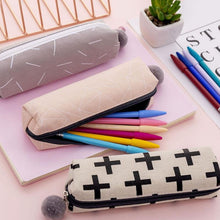 Load image into Gallery viewer, Plush ball cute canvas pencil case girl