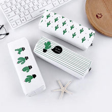 Load image into Gallery viewer, Creative simple cactus canvas pencil case