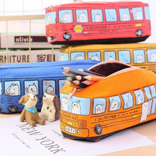 Load image into Gallery viewer, Creative school bus pencil case large capacity