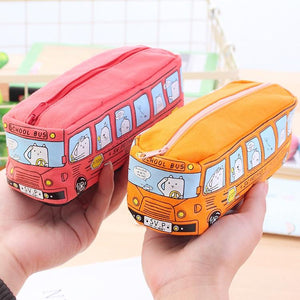 Creative school bus pencil case large capacity