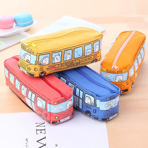 Creative school bus pencil case large capacity