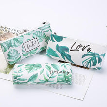 Load image into Gallery viewer, Green leaf student leather pencil case