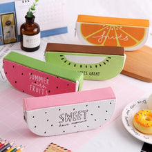 Load image into Gallery viewer, Cute fruit leather pencil case