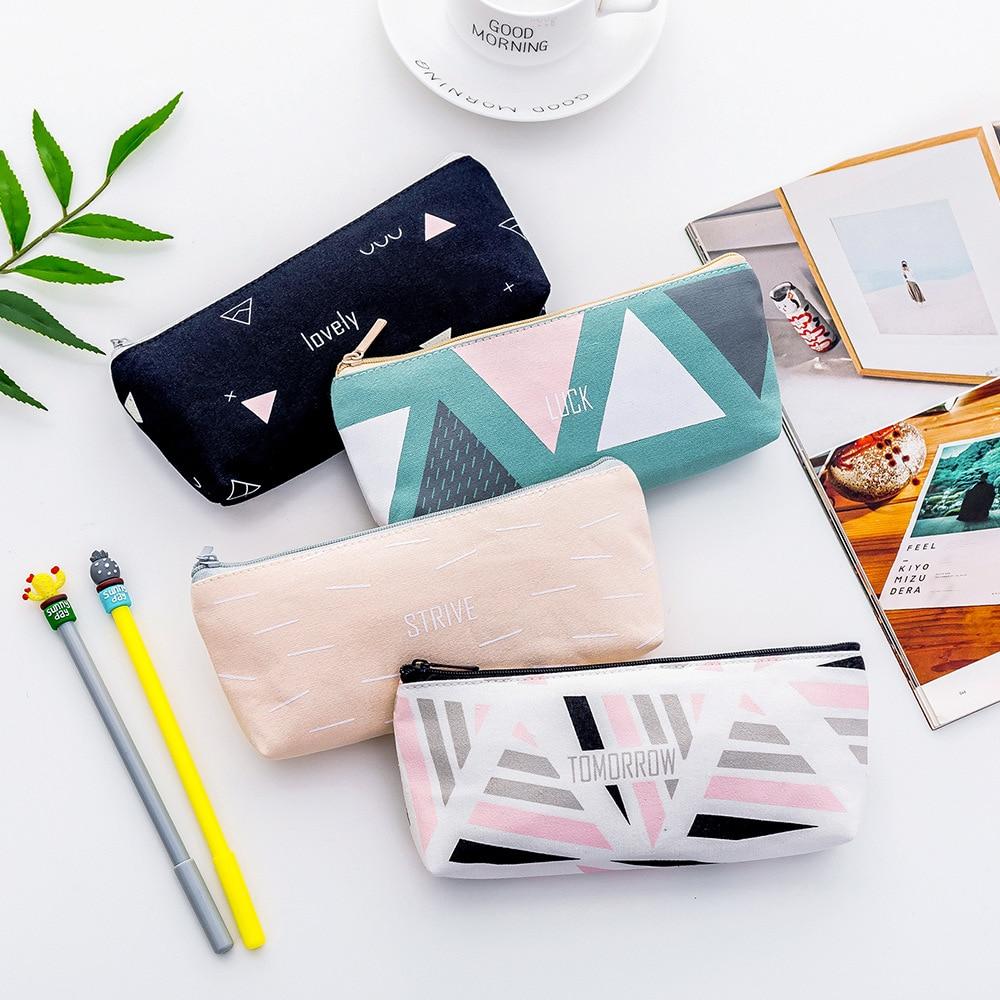 Canvas large capacity pencil case