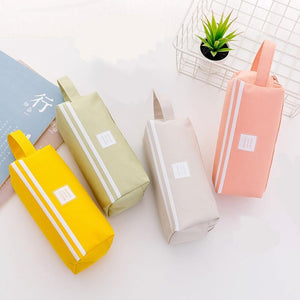 Creative simple double zipper pencil case